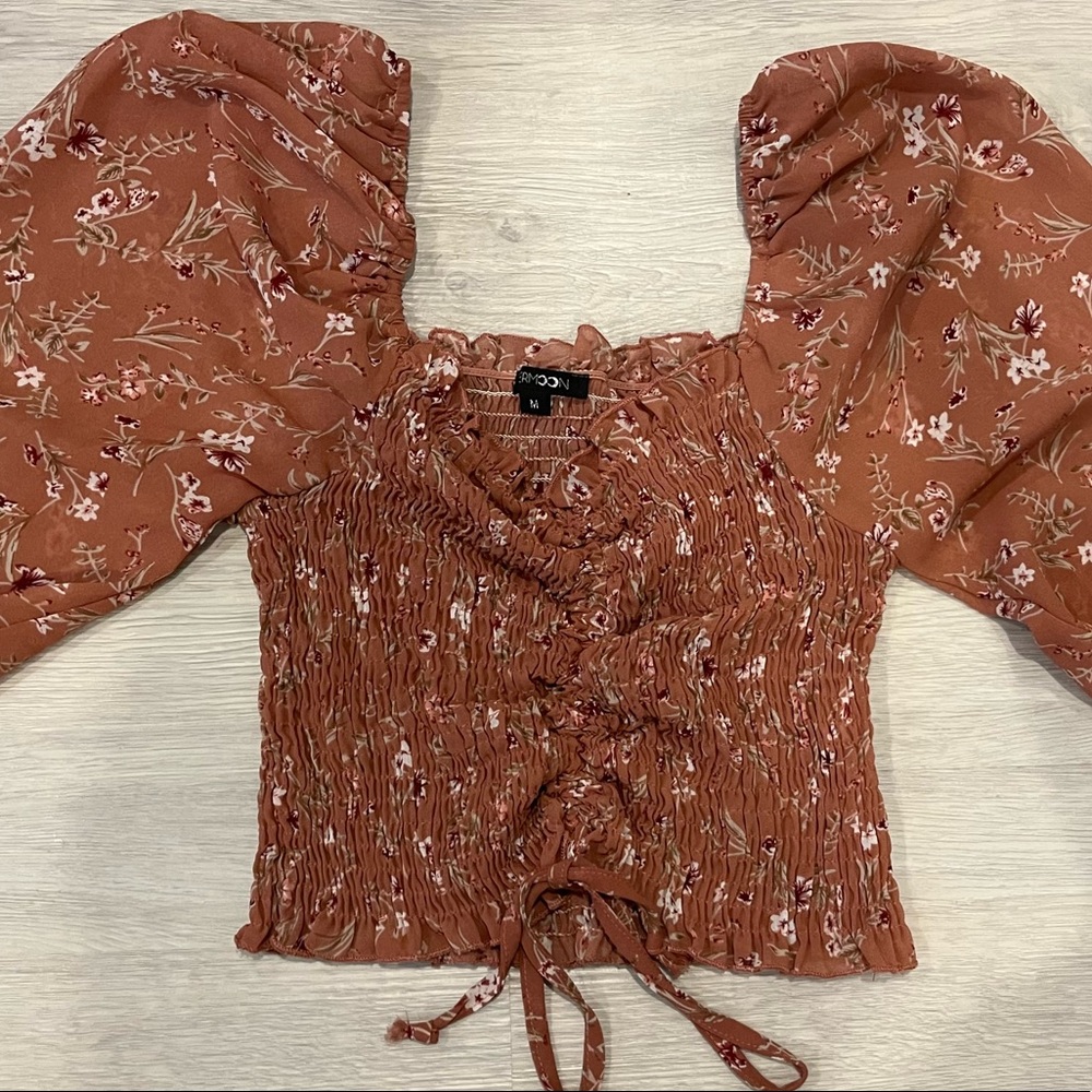 Puff Long Sleeve Crop top